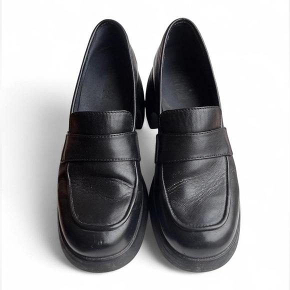 Camper Black Leather Thelma Loafer Shoe Size 38 - Picture 2 of 7